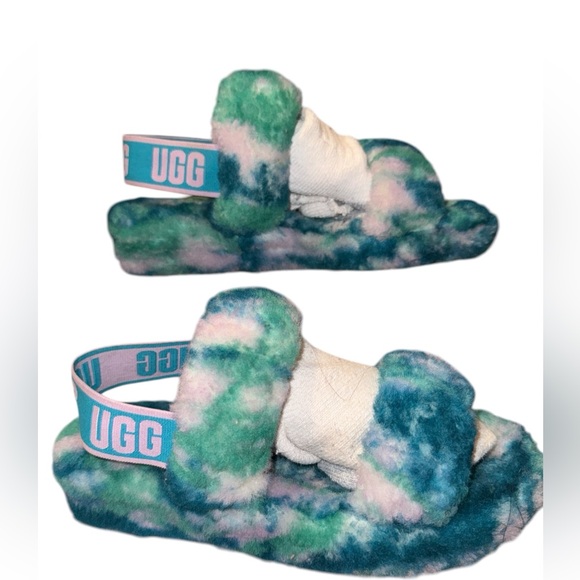 UGG OH YEAH SHEARLING OPEN TOE SLIP ON SLIPPERS - Picture 3 of 6